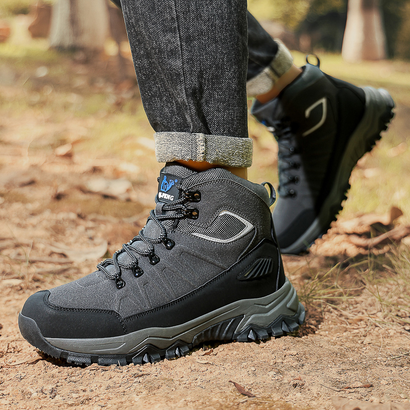 Men's Warm Orthopedic Hiking Boots - Safe and Comfortable Warm Work Boots - Waterproof, Slip-Resistant, Lmpact-Resistant, Puncture-Resistant - Wide Toe Box, Arch support, Ankle Support