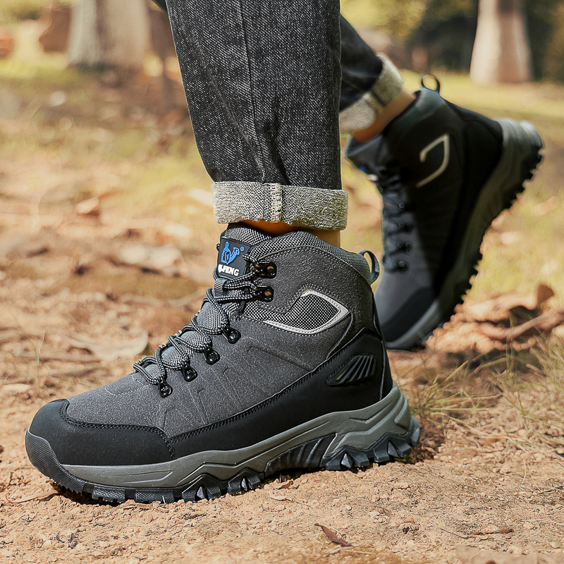 Men's Warm Orthopedic Hiking Boots - Safe and Comfortable Warm Work Boots - Waterproof, Slip-Resistant, Lmpact-Resistant, Puncture-Resistant - Wide Toe Box, Arch support, Ankle Support