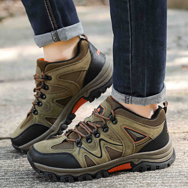 Men's Waterproof Breathable Lightweight Orthopedic Hiking Shoes for Plantar Fasciitis