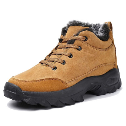 Men's Warm Fleece Snow Boots Waterproof Non-Slip Orthopedic Support Winter Boots