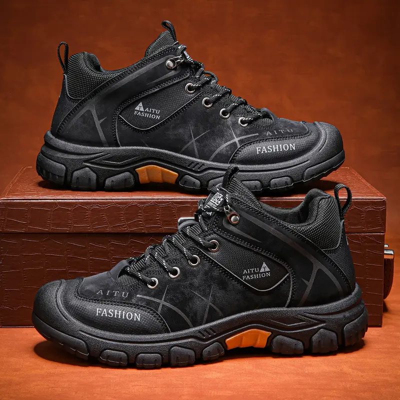 Men's Outdoor Hiking Shoes – Waterproof, Non-Slip, Puncture-Proof & Smash-Proof with Arch Support & Wide Toe – Perfect for Daily Wear & Outdoor Adventures