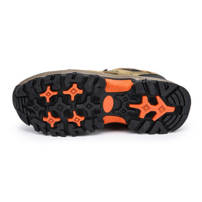 Men's Waterproof Breathable Lightweight Orthopedic Hiking Shoes for Plantar Fasciitis