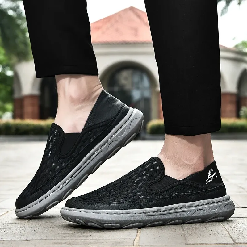 (⏰LAST DAY - 60% OFF🛒)Men’s Orthopedic Walking Shoes – Memory Foam, Arch Support, Comfortable & Lightweight Sneakers