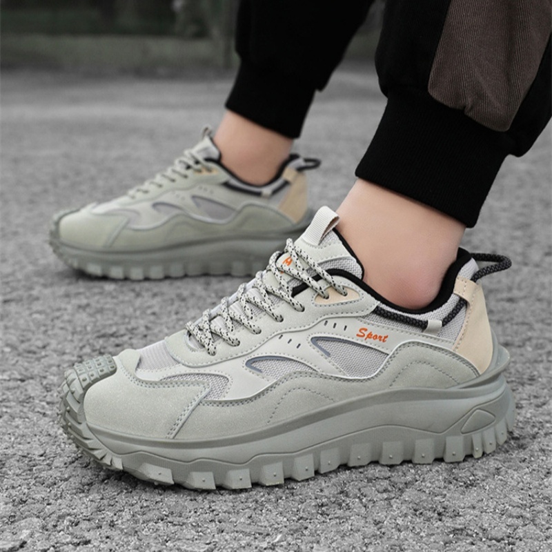 Plus Size 2025 Spring Men's Casual Fashion Sneakers Match Color Striped Street Style Lace-up Low-top Tire Pattern Sole Wear Resistant Non-Slip 004