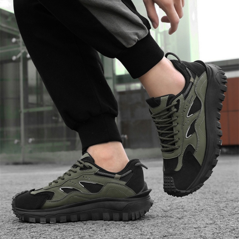 Plus Size 2025 Spring Men's Casual Fashion Sneakers Match Color Striped Street Style Lace-up Low-top Tire Pattern Sole Wear Resistant Non-Slip 004