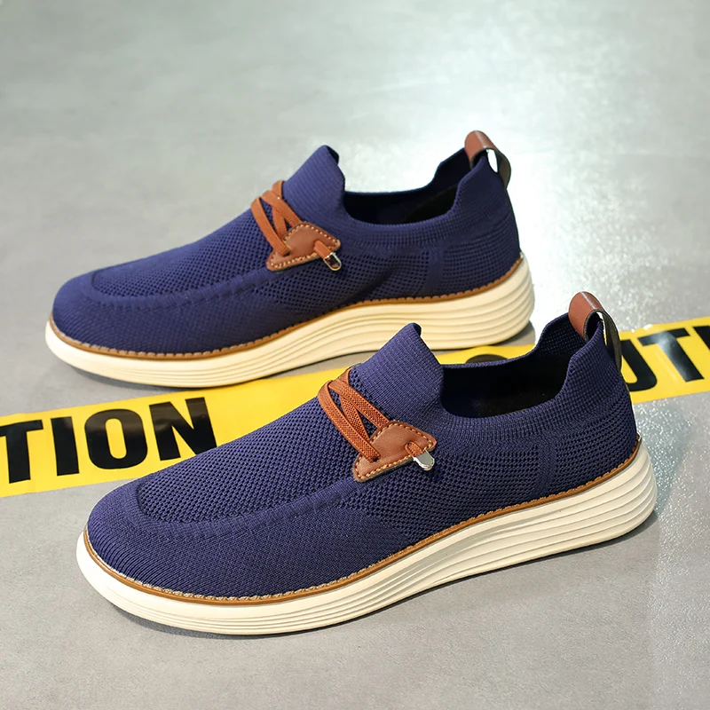 Men's Comfortable Breathable Mesh Running Shoes, Sports Sneakers, Thick Sole Shock Absorption, Foot Pain Relief for All-Day Comfort, Machine Washable