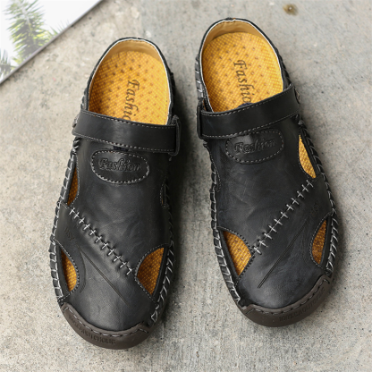 Large Size Soft Leather Men's Breathable Outdoor Sandals
