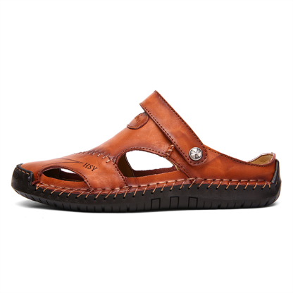 Large Size Soft Leather Men's Breathable Outdoor Sandals