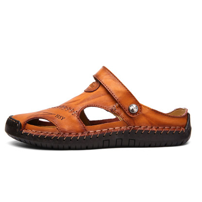 Large Size Soft Leather Men's Breathable Outdoor Sandals