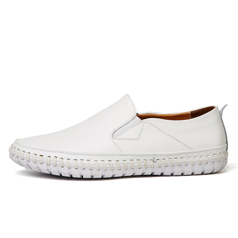 Men Genuine Leather Shoes Slip On