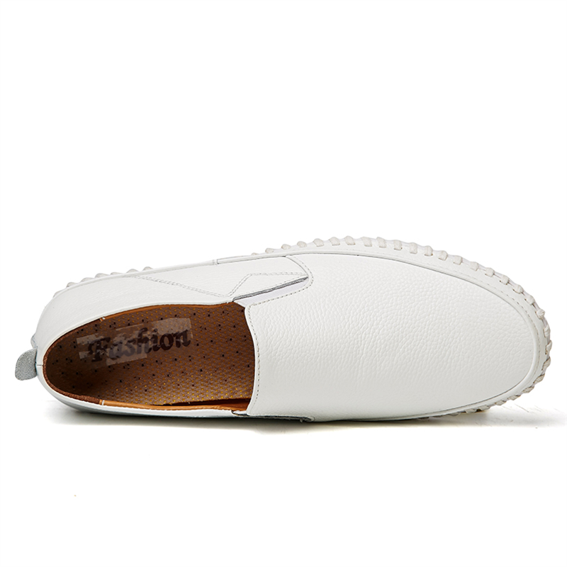 Men Genuine Leather Shoes Slip On