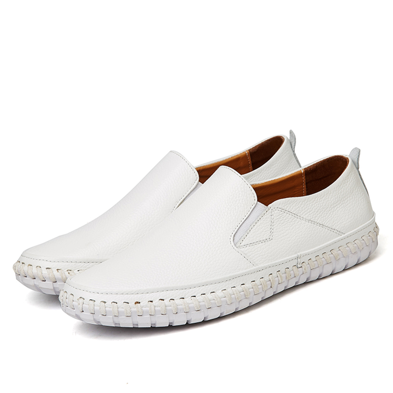 Men Genuine Leather Shoes Slip On