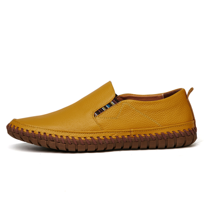 Men Genuine Leather Shoes Slip On