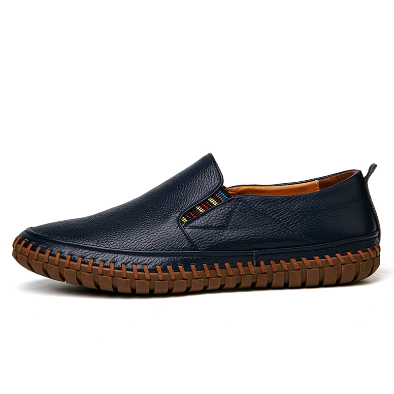 Men Genuine Leather Shoes Slip On