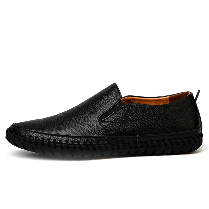 Men Genuine Leather Shoes Slip On