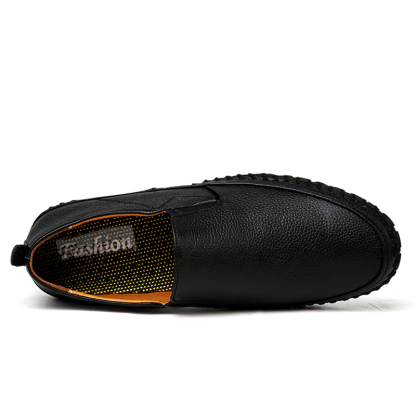 Men Genuine Leather Shoes Slip On