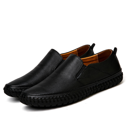 Men Genuine Leather Shoes Slip On