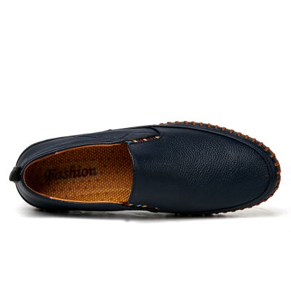 Men Genuine Leather Shoes Slip On