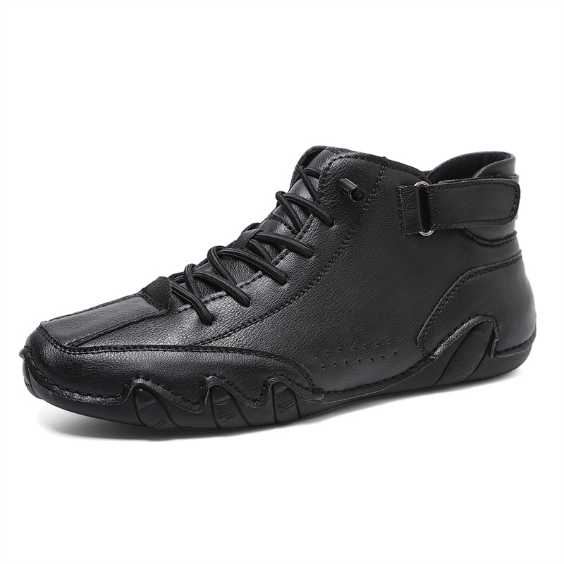 Italian Suede High Boots Handmade With Velcro