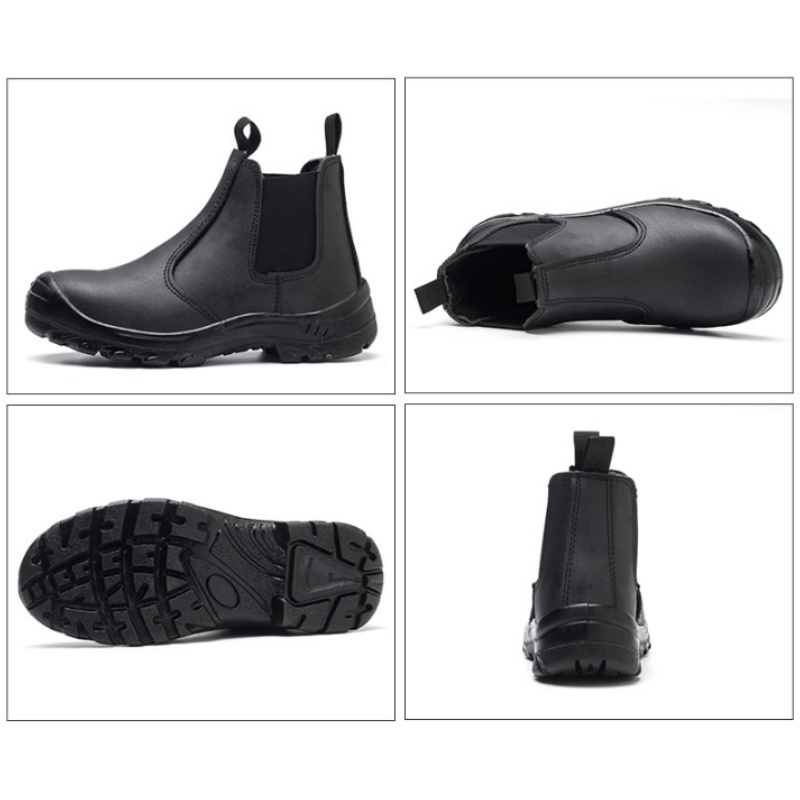 Men's Comfortable Waterd and Oilproof Steel-Toe Box Protecter Iron Workers Chelsea Boots