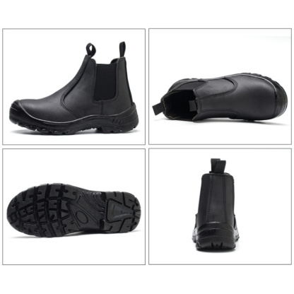 Men's Comfortable Waterd and Oilproof Steel-Toe Box Protecter Iron Workers Chelsea Boots