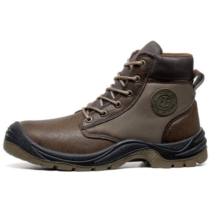 Men‘s Work Safety Comfortable Durable LightWeight Safety Steel Toe Super Fiberskin Leather Boots