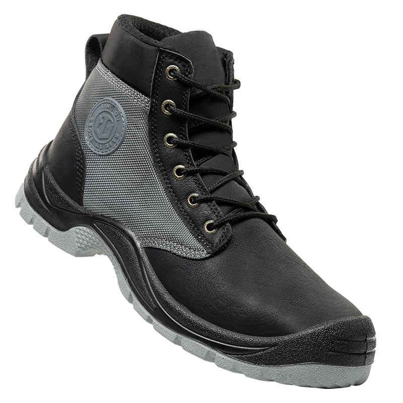 Men‘s Work Safety Comfortable Durable LightWeight Safety Steel Toe Super Fiberskin Leather Boots