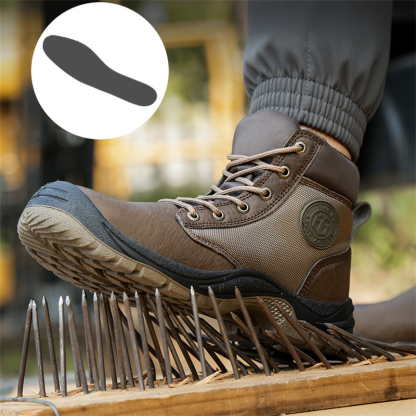 Men‘s Work Safety Comfortable Durable LightWeight Safety Steel Toe Super Fiberskin Leather Boots