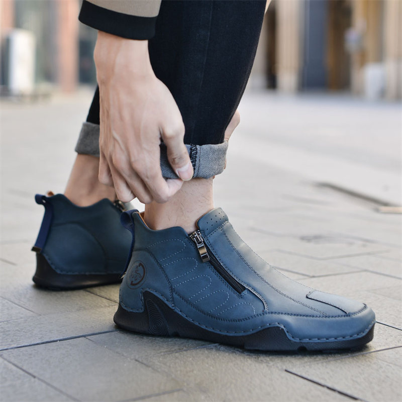 Men's Spring/Summer Essential High-Top Lightweight Side Zipper Tooling Boots