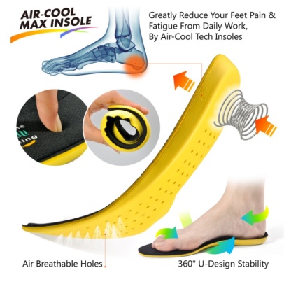 Orthopedic Mens Sneakers,Men's Comfortable Genuine Leather Sneakers with Arch Support and Shock Absorption,Slip On Walking Shoes Casual Outdoor Sports Shoe