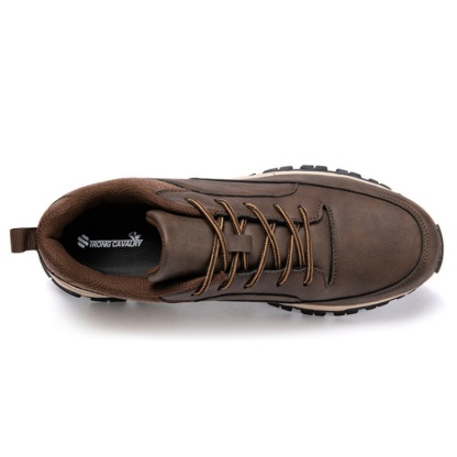 Orthopedic Mens Sneakers,Men's Comfortable Genuine Leather Sneakers with Arch Support and Shock Absorption,Slip On Walking Shoes Casual Outdoor Sports Shoe