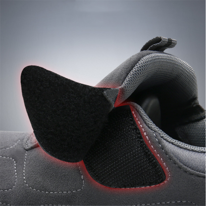 Men's Orthopedic Hook and Loop Shose with Arch Support, Comfortable Cushioned Slip On Loafers for Plantar Fasciitis, Casual Orthotic Walking Shoes for Foot and Heel Pain