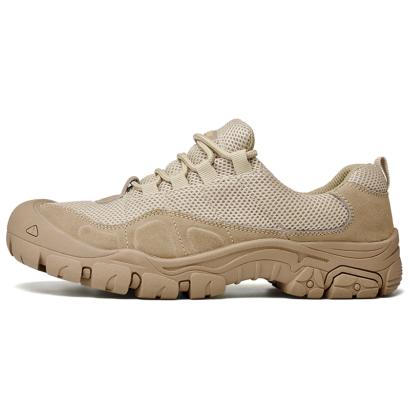 Mens Canvas Breathable Waterproof Hiking Walking Shoes Wide Toe Lace Up Anti-Collision Non-Slip Sneakers Lightweight Outdoor Casual Durable Trekking Trail Shoes