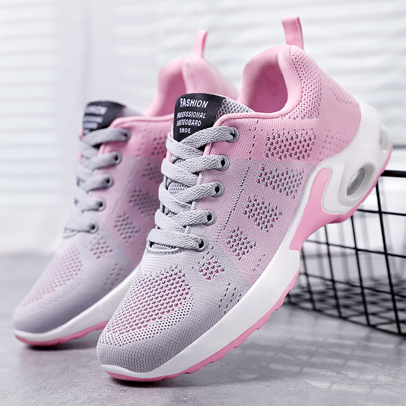 Womens Sneakers Air Cushion Running Shoes Lightweight Tennis Walking Shoes Mesh Breathable Gym Work Fashion Sneakers Athletic Comfortable Casual