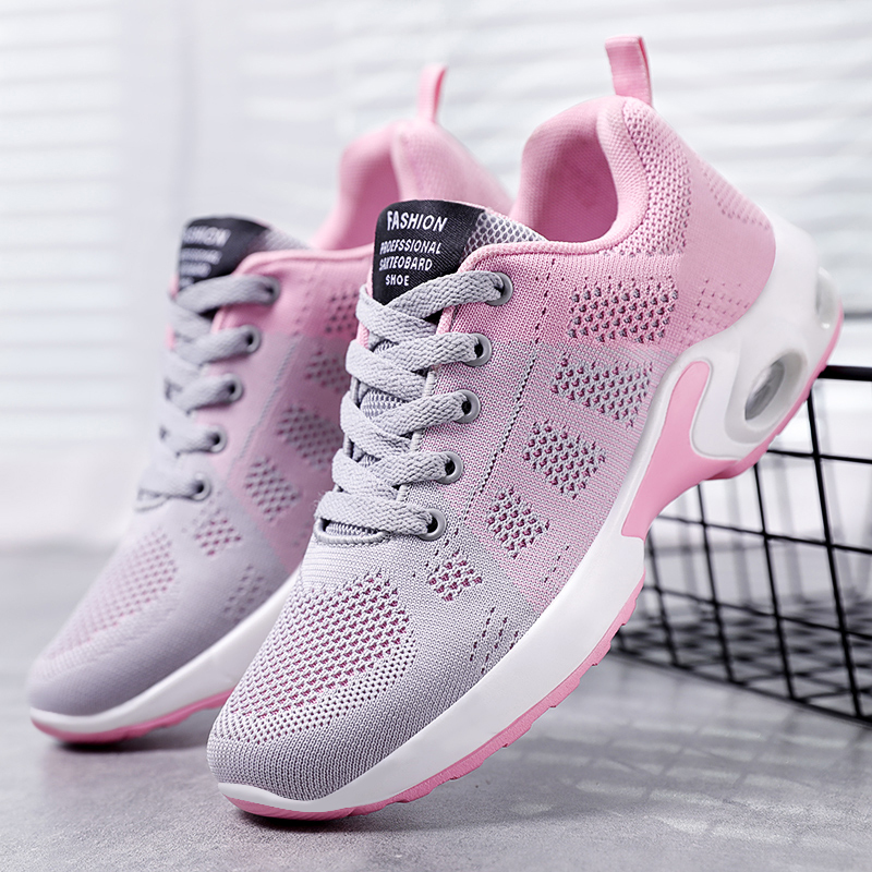Womens Sneakers Air Cushion Running Shoes Lightweight Tennis Walking Shoes Mesh Breathable Gym Work Fashion Sneakers Athletic Comfortable Casual
