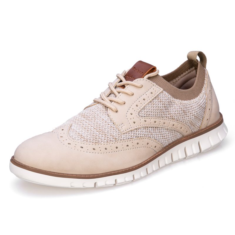 Men's KnitFlex SmartCraft Mesh Oxfords Sneakers Casual Dress Lace-Up Lightweight Walking Shoes