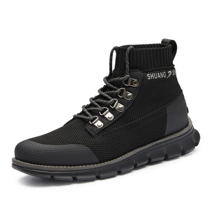 Mens Mid-Top Casual Breathable Sneaker Chukka Boots with Memory Foam insole