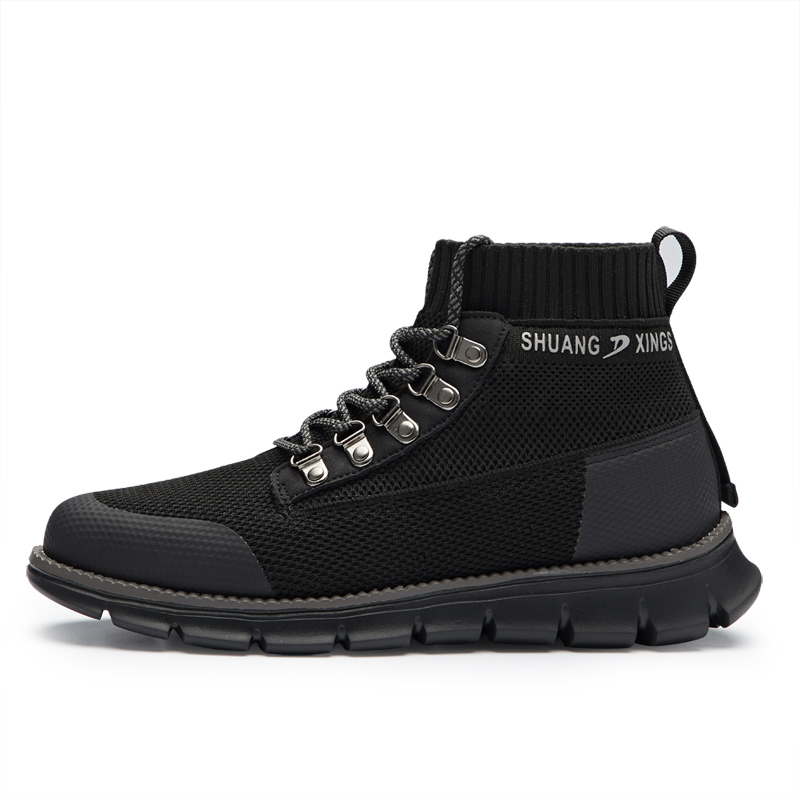 Mens Mid-Top Casual Breathable Sneaker Chukka Boots with Memory Foam insole