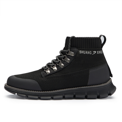 Mens Mid-Top Casual Breathable Sneaker Chukka Boots with Memory Foam insole