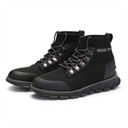 Mens Mid-Top Casual Breathable Sneaker Chukka Boots with Memory Foam insole