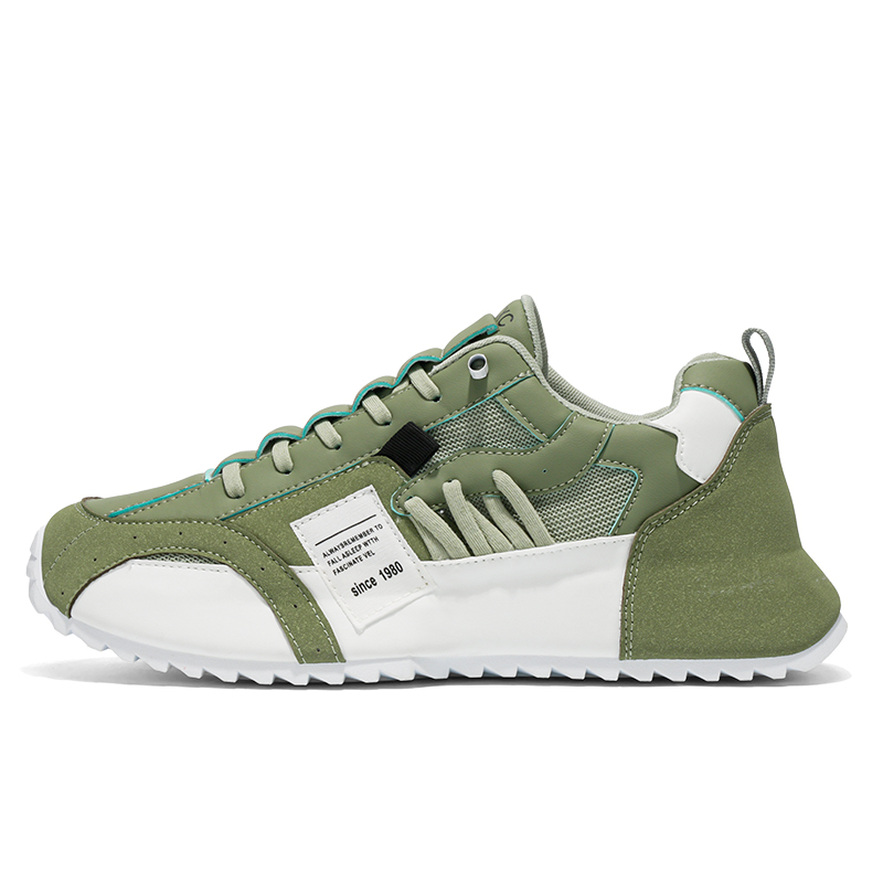 Comfy Trendy Platform Shoes for Outdoor Walking Jogging Camping, All Seasons Men's Lace Up Sneakers