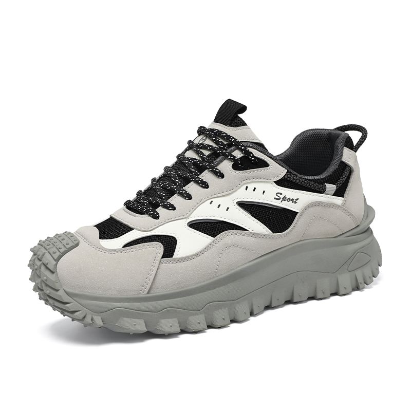 Plus Size 2025 Spring Men's Casual Fashion Sneakers Match Color Striped Street Style Lace-up Low-top Tire Pattern Sole Wear Resistant Non-Slip 004