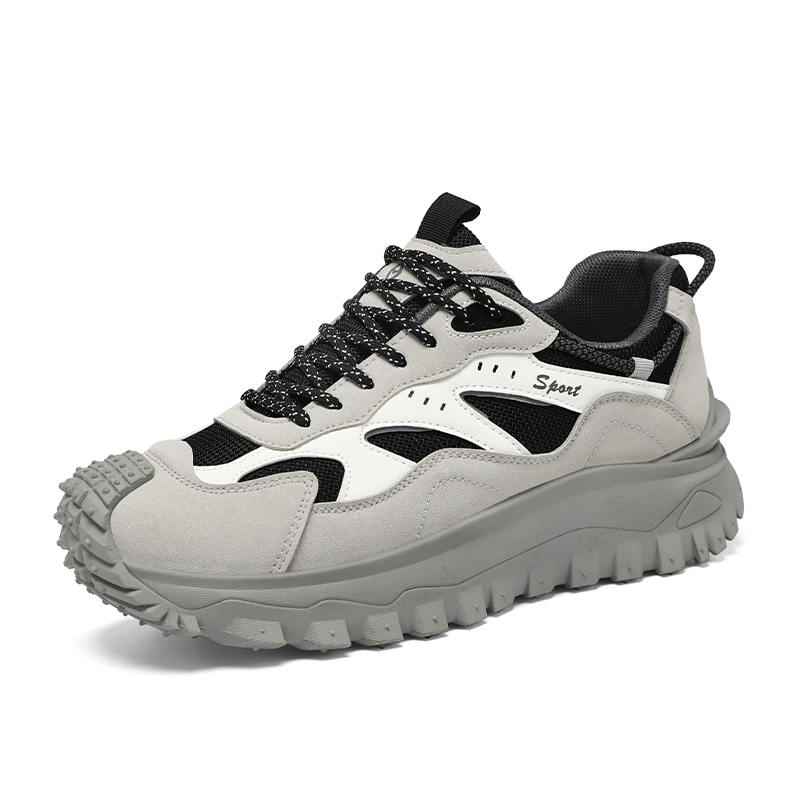 Plus Size 2025 Spring Men's Casual Fashion Sneakers Match Color Striped Street Style Lace-up Low-top Tire Pattern Sole Wear Resistant Non-Slip 004