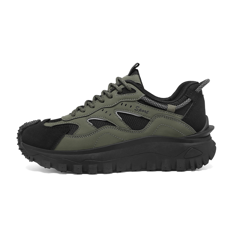 Plus Size 2025 Spring Men's Casual Fashion Sneakers Match Color Striped Street Style Lace-up Low-top Tire Pattern Sole Wear Resistant Non-Slip 004
