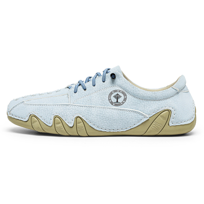 (🎁Free Orthotic Insoles🔥)Men’s Handmade Premium Cowhide Leather Lace-Up Dress Shoes with Arch Support, Breathable for Summer Walking & Driving -1