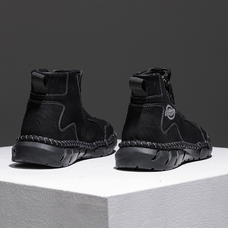 Men's Comfortable Orthopedic Leather Shoes - Lightweight ; Round Toe ; Breathable ; Arch Support ; Non-Slip ; Durable for 3 years