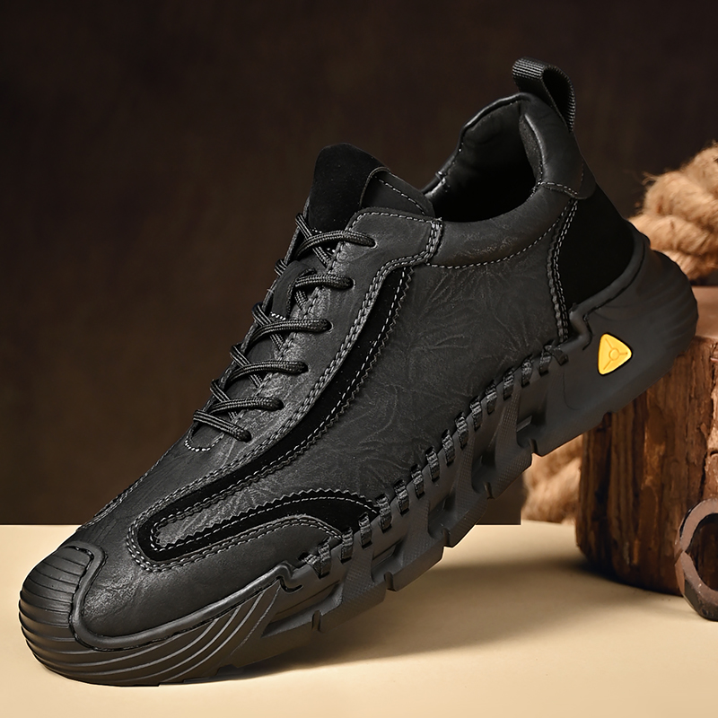 Men's Comfortable Orthopedic Leather Shoes - Lightweight ; Round Toe ; Breathable ; Arch Support ; Non-Slip ; Durable for 3 years