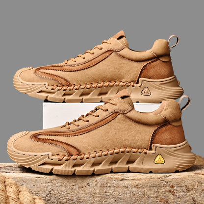 Men's Comfortable Orthopedic Leather Shoes - Lightweight ; Round Toe ; Breathable ; Arch Support ; Non-Slip ; Durable for 3 years