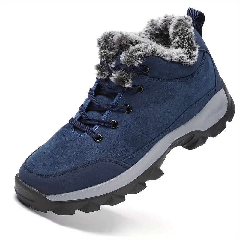 Men's Warm Fleece Snow Boots Waterproof Non-Slip Orthopedic Support Winter Boots