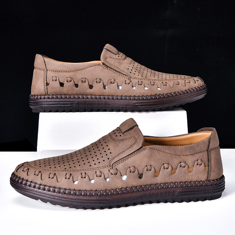 Mens Leather Casual Shoes Comfortable Fashion Sneakers Loafers Lightweight Dress Walking Driving Shoes for Men